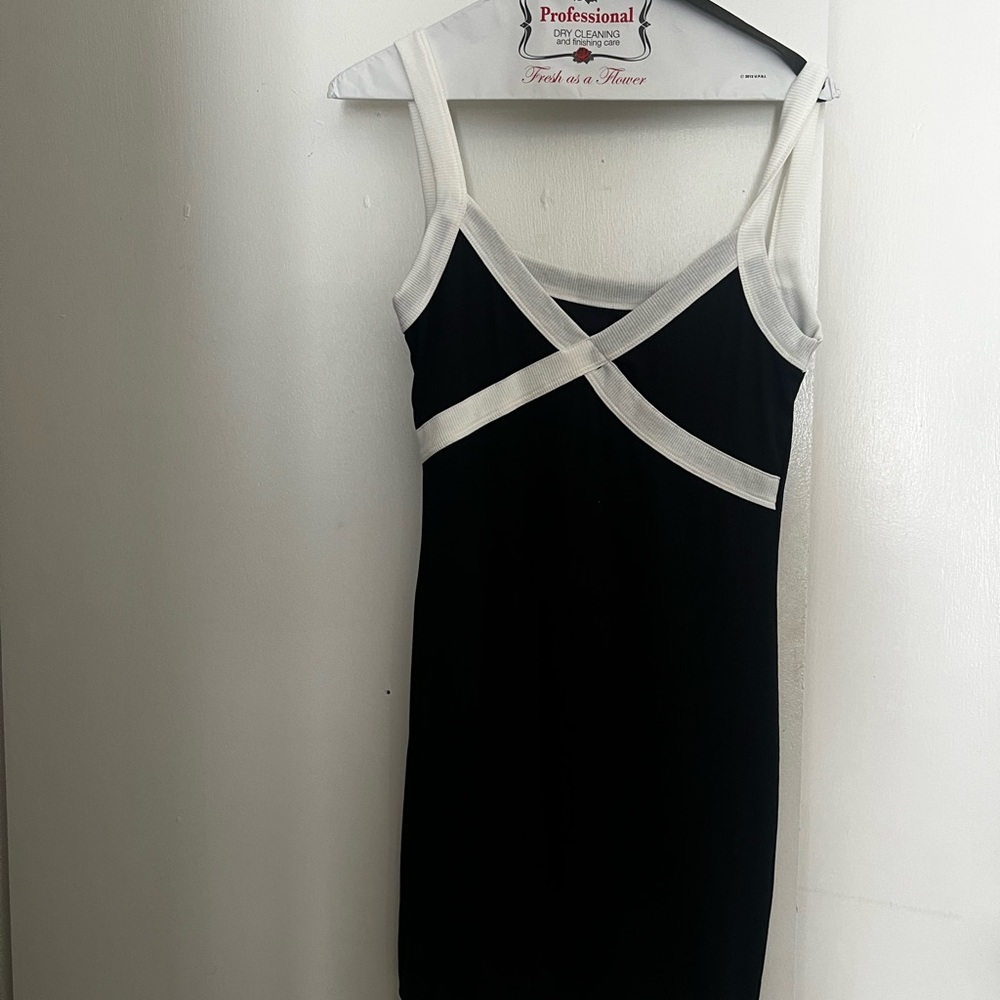 Black and White Strappy Dress